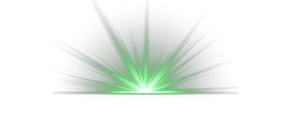 Glow bright light star, green sun rays, bokeh. PNG Sunbeam and Sunshine Glow with Lens Effect. Vector illustration. Luxurious design style. Bright light explosion of sun rays on a dark background.