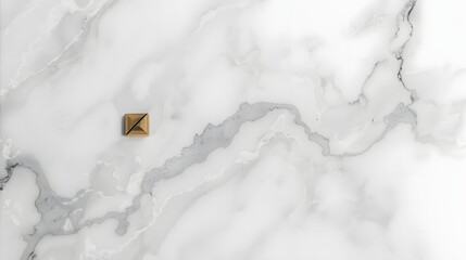 Elegant Marble with Geometric Accent: A minimalist composition showcasing the beauty of natural marble, contrasted by a precisely placed geometric accent, revealing the art in simple form.