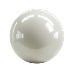 A smooth, glossy white sphere reflecting light, ideal for design projects or as a decorative element in various compositions.