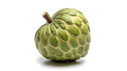 Obraz premium Custard Apple Fruit Isolated on a White Background A Tropical Delicacy with Unique Texture and Sweet Flavor