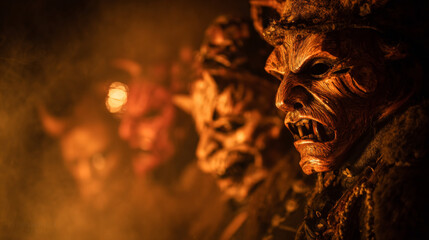 Whispers of the Rauhnacht: Masks Beneath the Bavarian Moon. Gernerative AI