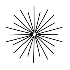 Obraz premium A minimalist vector graphic illustration of a starburst design with radiating lines