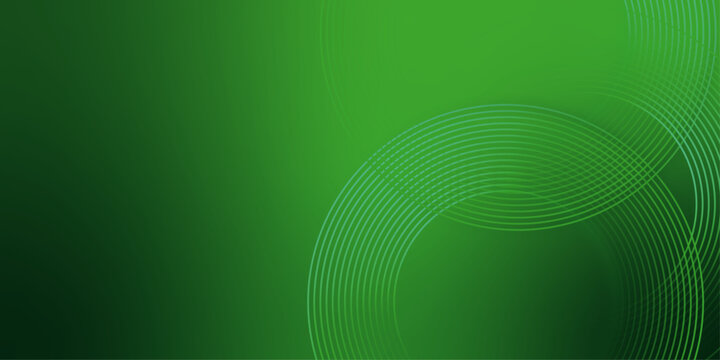 Abstract modern bright green gradient background.  Shiny circular line pattern. Vector illustrate modern abstract background. Futuristic tech design perfect for banners, posters, websites, and covers.