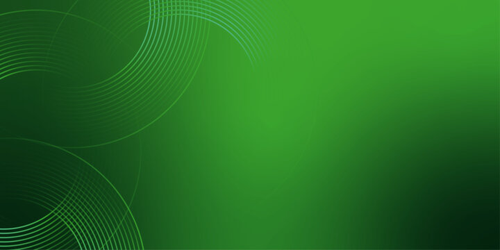 Abstract modern bright green gradient background.  Shiny circular line pattern. Vector illustrate modern abstract background. Futuristic tech design perfect for banners, posters, websites, and covers.