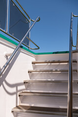 Stairs to the upper deck of the ship