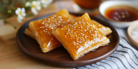 Honey-glazed deep-fried pastry named Yakgwa