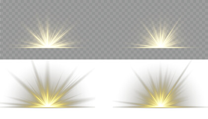 Obraz premium Png starlight sparkle with brilliant glow holiday magic burst illuminated lens vibrant beam dust shining. Radiant star effect for modern abstract design, luxurious overlays or colorful visual effects.