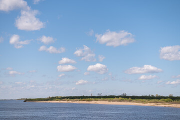 View of the river bank on a sunny day