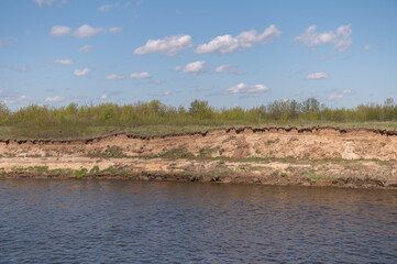 View of the high river bank