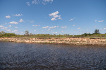 View of the high river bank