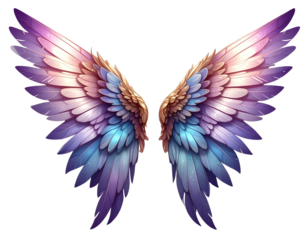 Fairy Wings Isolated on Transparent Background - Generative AI