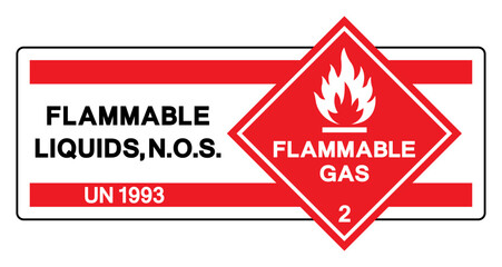 Obraz premium Flammable Liquid UN 1993 Symbol Sign ,Vector Illustration, Isolate On White Background Label. EPS10