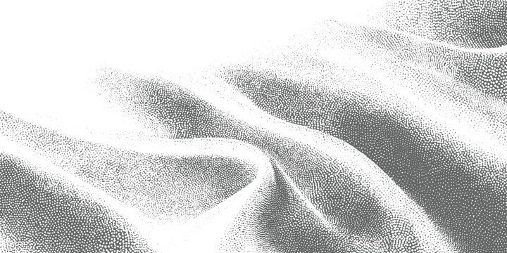Abstract grayscale stippled texture with flowing wave-like patterns background