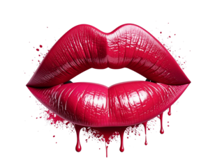 Lipstick Kiss Mark Isolated on Transparent Background PNG