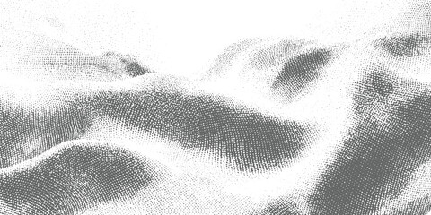 Abstract grayscale dotted landscape with rolling hills and valleys background texture pattern dots