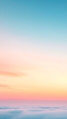 Obraz premium Soft Sky Gradient from Blue to Pink at Sunrise over Layered Clouds