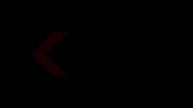 Arrow loading icon animation moving from right to left, looping back arrow for navigation and reverse direction UI indicator