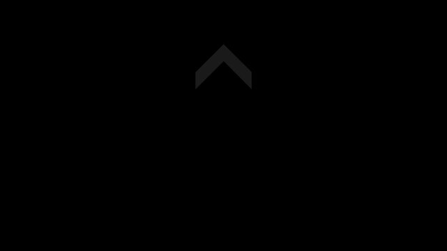 Arrow loading icon animation moving from bottom to top, looping up arrow for upload and scroll UI indicator
