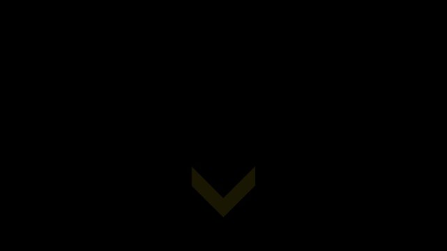 Arrow loading icon animation moving from top to bottom, looping down arrow for scroll and download UI indicator