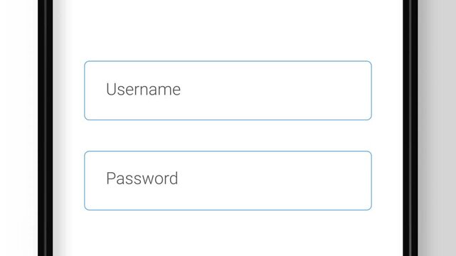 Mobile sign in field animation with floating label
