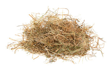 Hay isolated on a white background. Food for rodents. © Flowers Сolors