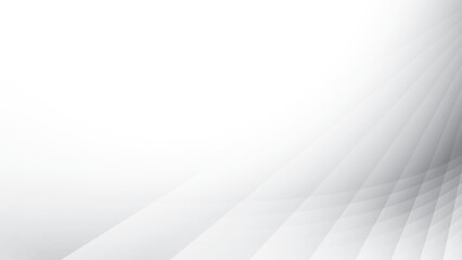 Abstract white and gray color, modern design stripes background with geometric straight and curve lines. Vector illustration.