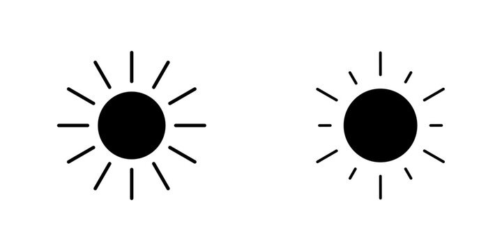 Vector illustration of a black and white abstract background featuring a round circle pattern with a sun symbol and technology gear icon for a modern business logo design