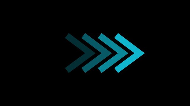 Arrow icon concept animation. right and left road arrow sign animation. 4k