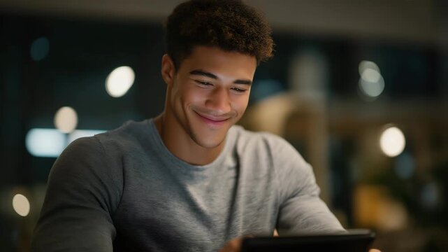 A language learner practicing timed flashcard drills on a tablet, animated countdown rings keeping the pace energetic and efficient &mdash; educational time challenges, cognitive speed training, and