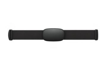 Black chest strap heart rate monitor for fitness training