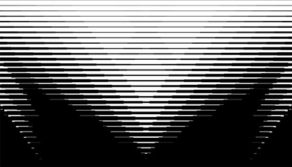 Black and white abstract geometric transition pattern with sporty motion effect for modern futuristic background and jersey design. Vector Format Illustration 