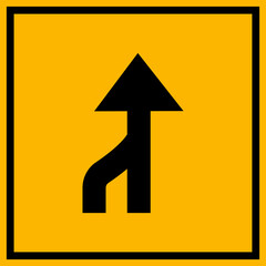 Road Arrow Flat Style Vector Icon Traffic Direction Symbol and Navigation Outline Graphic Group Featuring Turn, Curve and Wayfinding Arrow Signs