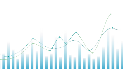 Transparent or png stock market investment trading graph growth.Trade business analytics graph and financial chart.Business trade analytics line graphs and financial chart investment. PNG chart