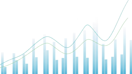 Transparent or png stock market investment trading graph growth.Trade business analytics graph and financial chart.Business trade analytics line graphs and financial chart investment. PNG chart