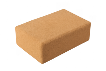 Cork yoga block for fitness and exercise posing
