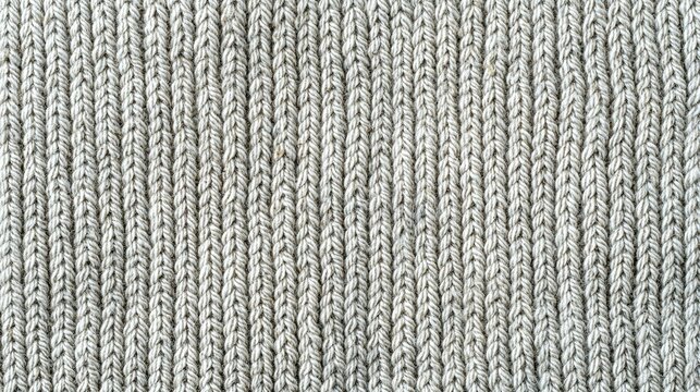 Detailed view of an off-white textured ribbed knit fabric surface