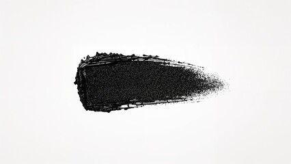 A black brushstroke on a white background.
