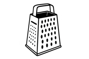 Box grater kitchen utensil preparing food cooking