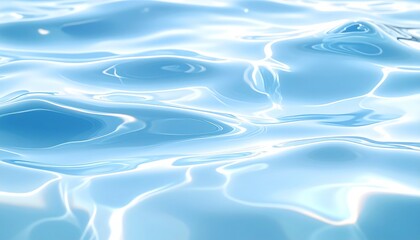 Sparkling Blue Water Surface with Ripples　輝く水面と波紋の青い背景イラスト　デジタルイラスト