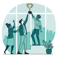 Team celebrating success