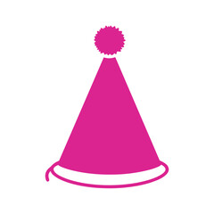 Bright pink party hat Vector © Tanjina