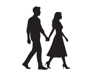 Romantic Couples Vector silhouette for valentine day