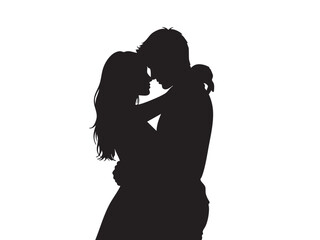 Romantic Couples Vector silhouette for valentine day