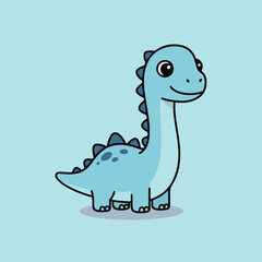 Obraz premium cute blue dino