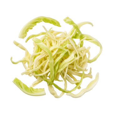Shredded cabbage isolated on transparent background isolated on transparent background