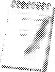 Halftone dots pattern forming a face outline