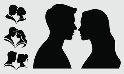 Silhouettes of lovers