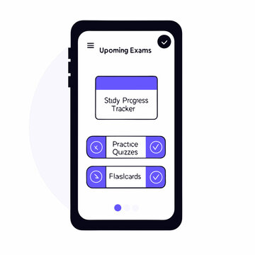 Study progress tracker app on mobile