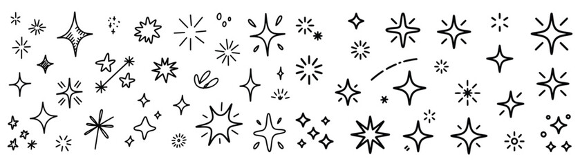 Collection of star and sparkle illustrations