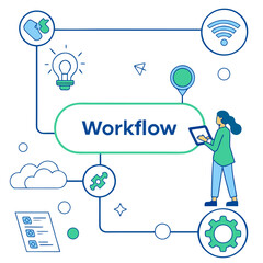 Workflow concept illustration